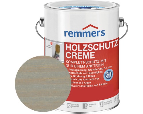 Remmers Holzschutzcreme Silbergrau 5 l