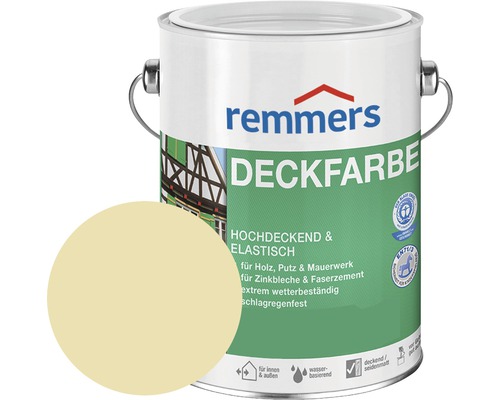 Remmers Deckfarbe Holzfarbe RAL 1015 hellelfenbein 2,5 l