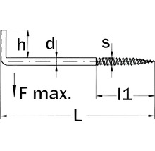 Schraubhaken mit Schlitz 5,8x65 mm 50 Stück-thumb-1