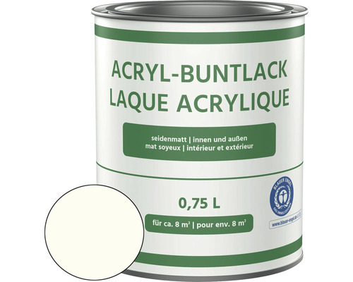 Acryl-Buntlack seidenmatt weiß 750 ml-0