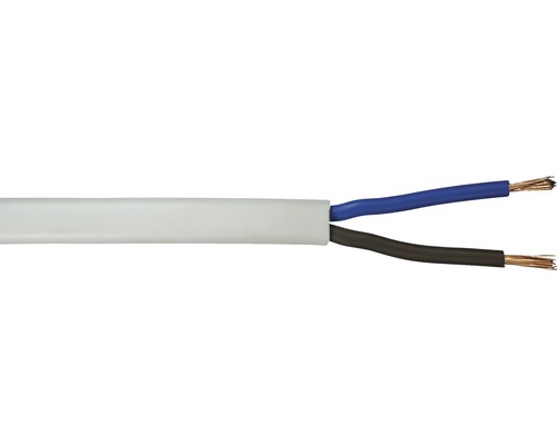 für flexible Verlegung, Kopp Schlauchleitung 2 adrig H03 VV-F 2G0,75mm² 10m 
