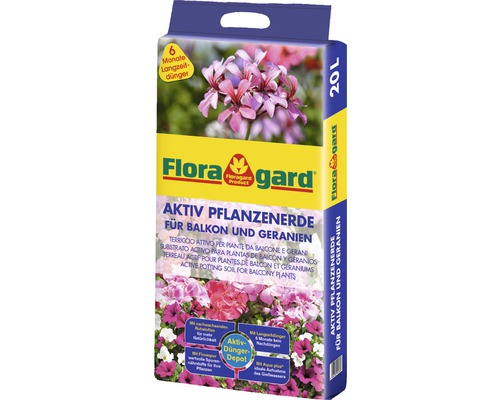 Aktiv-Pflanzerde kompakt Floragard 20 L