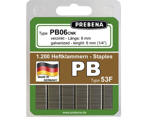 Heftklammern Prebena Type PB06CNK-B 1.200 St.