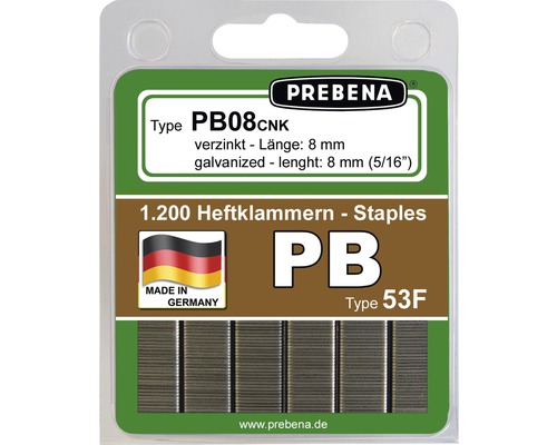 Heftklammern Prebena Type PB08CNK-B 1.200 St.