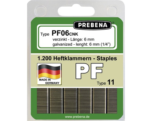 Heftklammern Prebena Type PF06CNK-B 1.200 St.