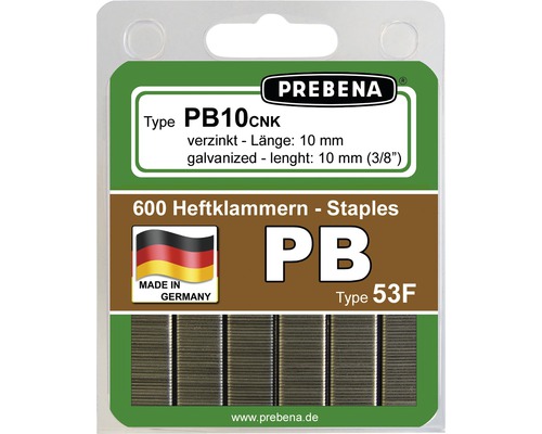 Heftklammern Prebena Type PB10CNK-B 600 St.