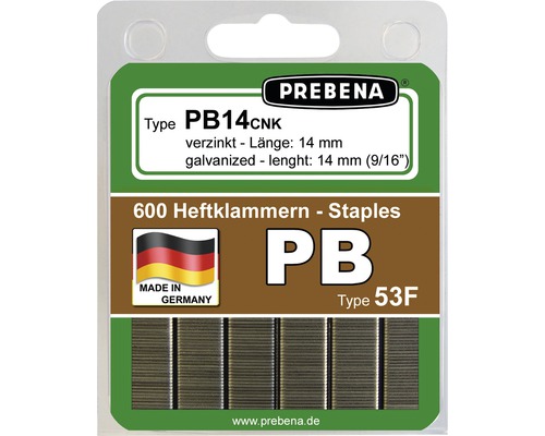 Heftklammern Prebena Type PB14CNK-B 600 St.