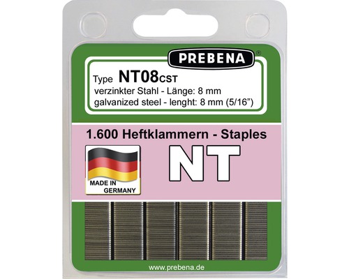 Heftklammern Prebena Type NT08CST-B 1.600 St.