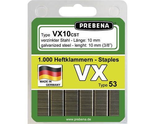 Heftklammern Prebena Type VX10CST-B 1.000 St.