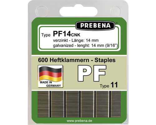 Heftklammern Prebena Type PF14CNK-B 600 St.