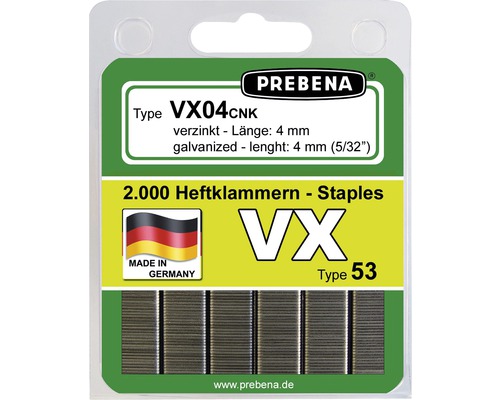 Heftklammern Prebena Type VX04CNK-B 2.000 St.