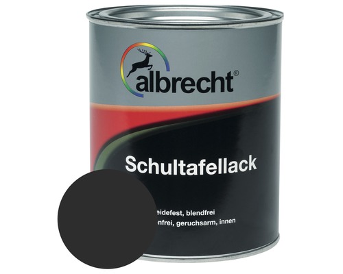 Albrecht Schultafellack Tafelfarbe schwarz 750 ml
