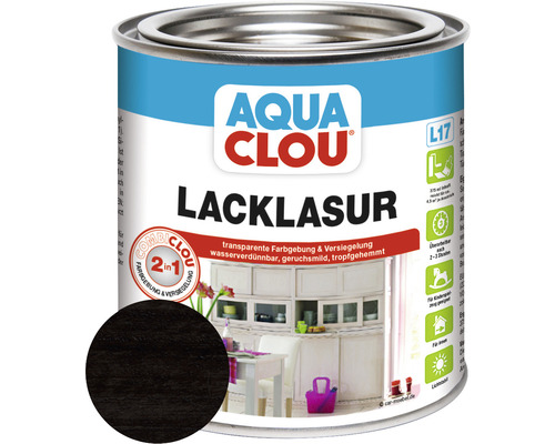 Clou Lack-Lasur Combi Aqua L17 kastanie 375 ml