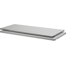Stahlfachboden B 800 x T 250 mm silber, 2 Stück-thumb-0