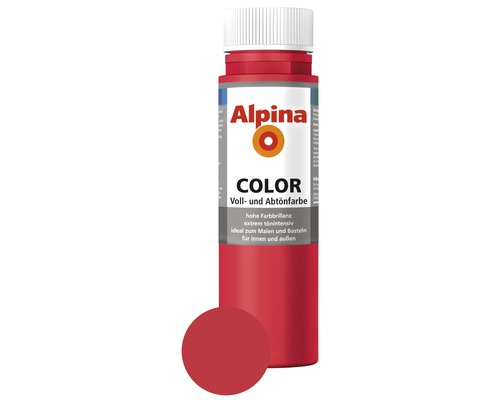 Alpina Voll- und Abtönfarbe Fire Red 250 ml-0