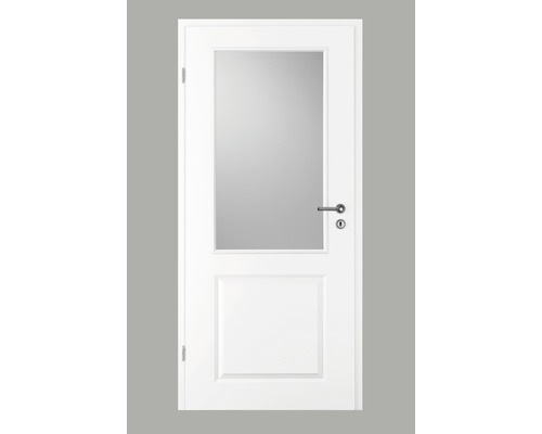 Zimmertür Pertura Pila 02 Weißlack (ähnlich RAL 9010) 86,0x198,5 cm Links mit Lichtausschnitt GN (ohne Glas)