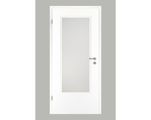 Zimmertür Pertura Yori CPL weiß (ähnlich RAL 9010) 86,0x198,5 cm Links mit Lichtausschnitt G3 (ohne Glas)
