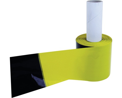 Absperrband Flatterband Warnband gelb/schwarz 100 m, 80 mm