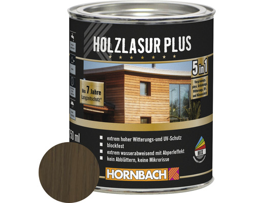 HORNBACH Holzlasur Plus nußbaum 750 ml-0