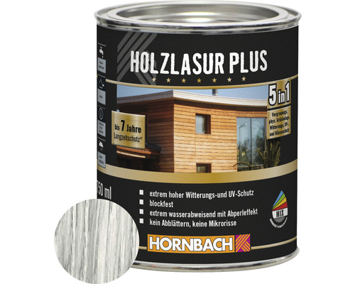 HORNBACH Holzlasur Plus weiß 750 ml-0