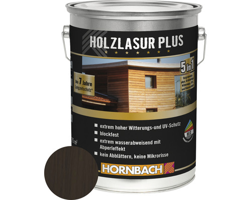 HORNBACH Holzlasur Plus palisander 5 L-0