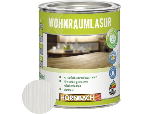 HORNBACH Wohnraumlasur weiß 750 ml