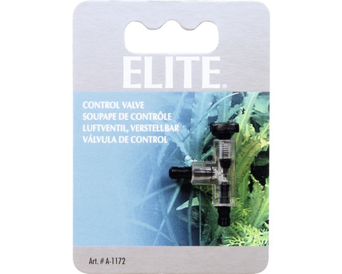 Endhahn Elite Plastik-2-Wege-Hahn regulierbar für Schläuche 4/6 mm