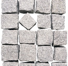 Pflasterstein Quadratpflaster Mosaikpflaster Granit grau 9 x 9 x 9 cm-thumb-3