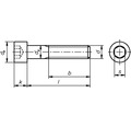 Zylinderkopfschraube Zollgewinde 3/8"x1 1/4" (ähnl. DIN 912) Edelstahl, 25 Stück