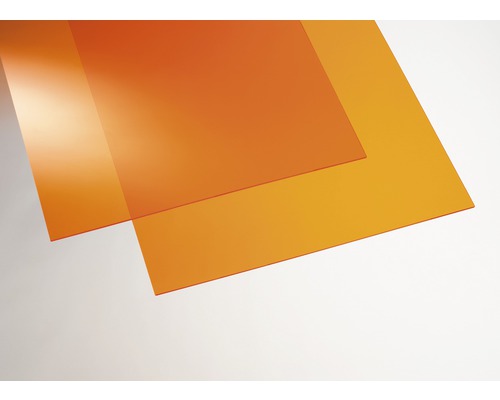 Acrylcolorplatte 3x500x500 mm glatt orange