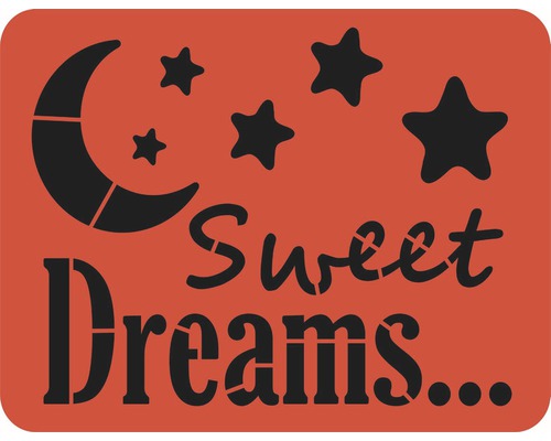 Dekorschablone Sweet Dreams XL 56 x 43 cm