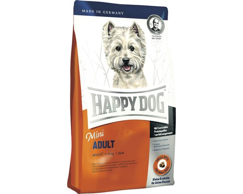 Hundefutter trocken HAPPY DOG Fit & Well Adult Mini 4 kg