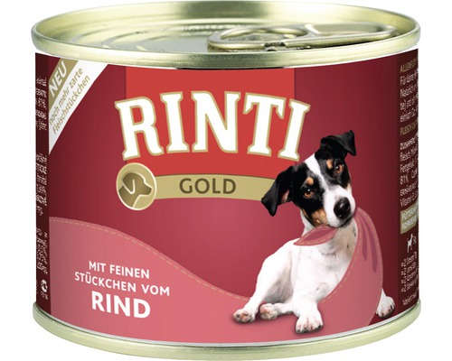 Hundefutter nass RINTI Gold Rind 185 g