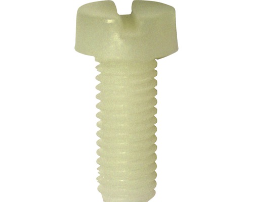 ajile Isolierend Zylinderschraube mit Schlitz Länge L = 50 mm M6 20 Stücke Polyamid PA6.6 Plastik Nylon