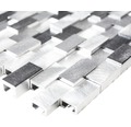 Aluminiummosaik grau/silber glänzend 30,1x30,4 cm