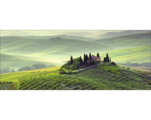 Glasbild Tuscany twilight 30x80 cm GLA914