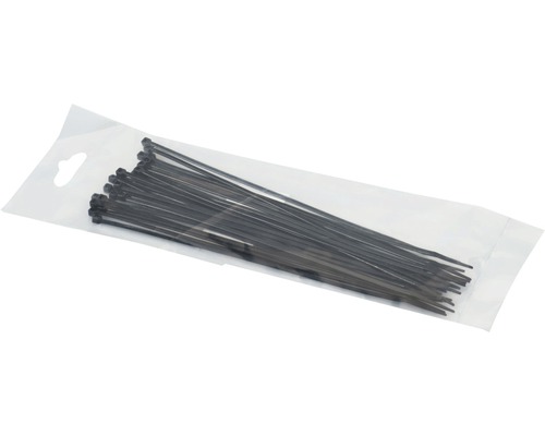 Haupa 262606 Kabelbinder UV-beständig 203x2,5 mm Nylon schwarz 25 Stück