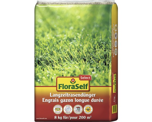Rasen-Langzeitdünger FloraSelf Select 8 kg 200 m²