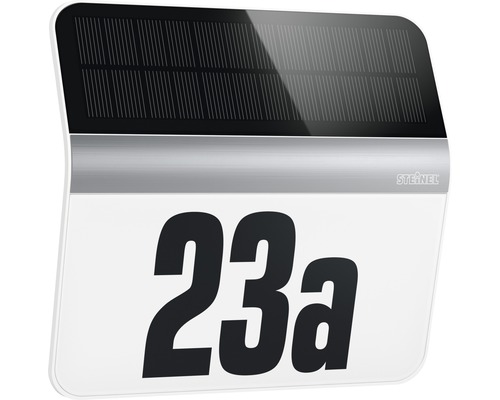 Solar Hausnummer LED beleuchtete Edelstahl Hausnummernleuchte Hausnummerleuchte 