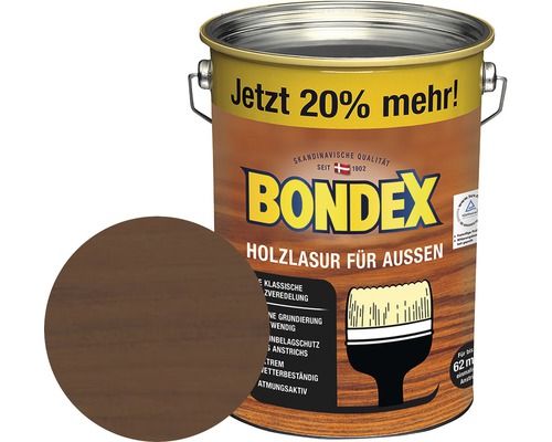 Bondex Holzlasur Nussbaum 4 8 L 20 Gratis
