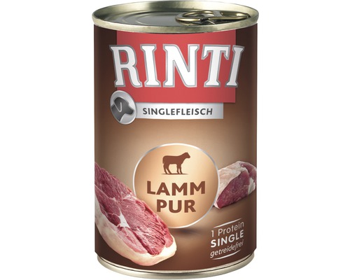 Hundefutter nass RINTI Sensible Lamm pur 400 g