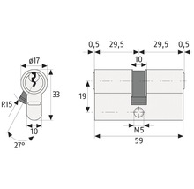 Profilzylinder-Set Abus, 4x 30/30 mm gleichschließend-thumb-2