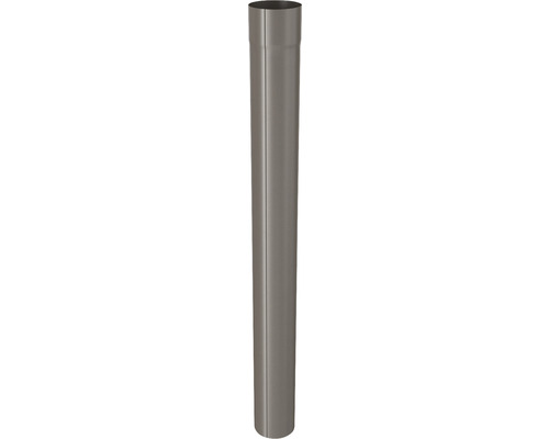 Zambelli Fallrohr Stahl rund Sepiabraun RAL 8014 NW 80 mm 2000 mm