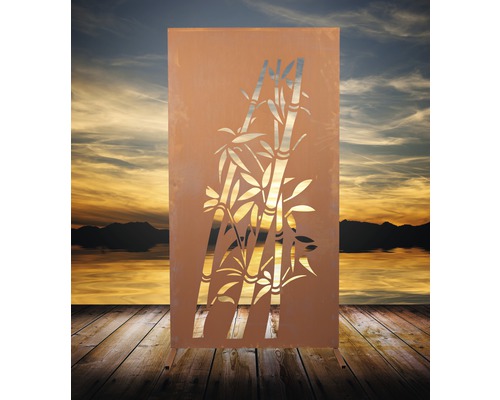 Sichtschutzwand Bambus 95 x 185 cm, rost