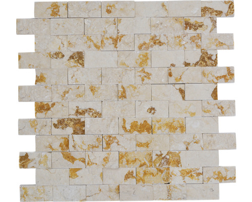 Natursteinmosaik MOS X3D 46 beige 30x30 cm