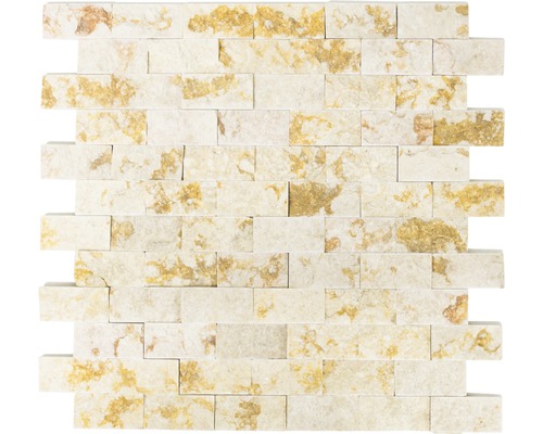 Natursteinmosaik MOS X3D 46 beige 30x30 cm