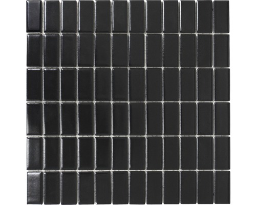 Keramikmosaik ST 395 schwarz 30x30 cm