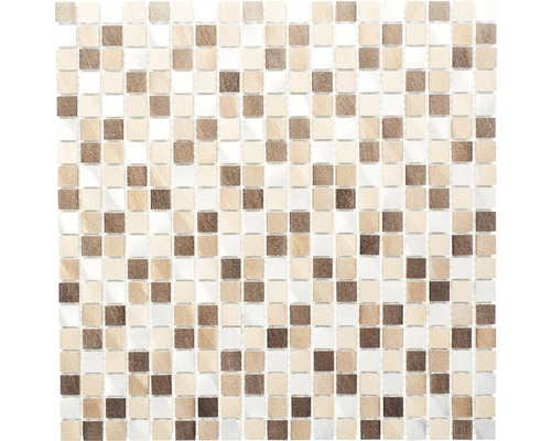 Aluminiummosaik XAM A971 kupfer/silber 31,7x31,7 cm