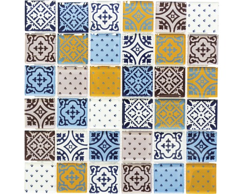 Glasmosaik XCM 8OP2 bunt 30x30 cm