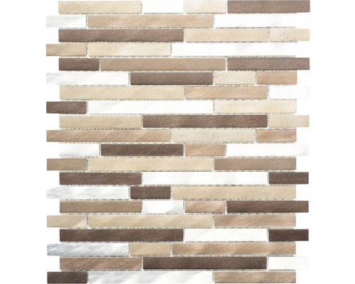 Aluminiummosaik XAM A991 kupfer/silber 29,8x33,8 cm